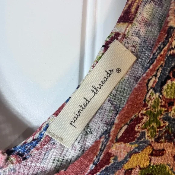 Painted Threads Boho Printed Swing Tank Top Sleeveless Festival Top Size M - Picture 4 of 5